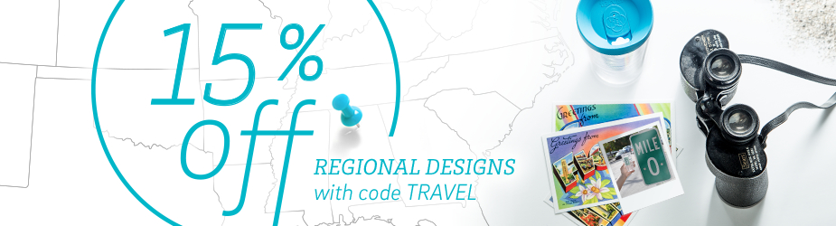 15% off Regional designs. While supplies last.