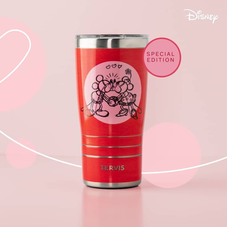 Tervis Triple Walled Disney - Mickey Rainbow Insulated Tumbler Cup Keeps Drinks Cold & Hot, 20oz, Stainless Steel
