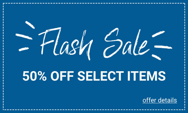 Flash Sale 50% Off Select Items - Click for details
