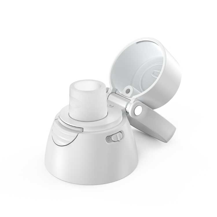 VersaLid with chug spout shown with feature callouts.