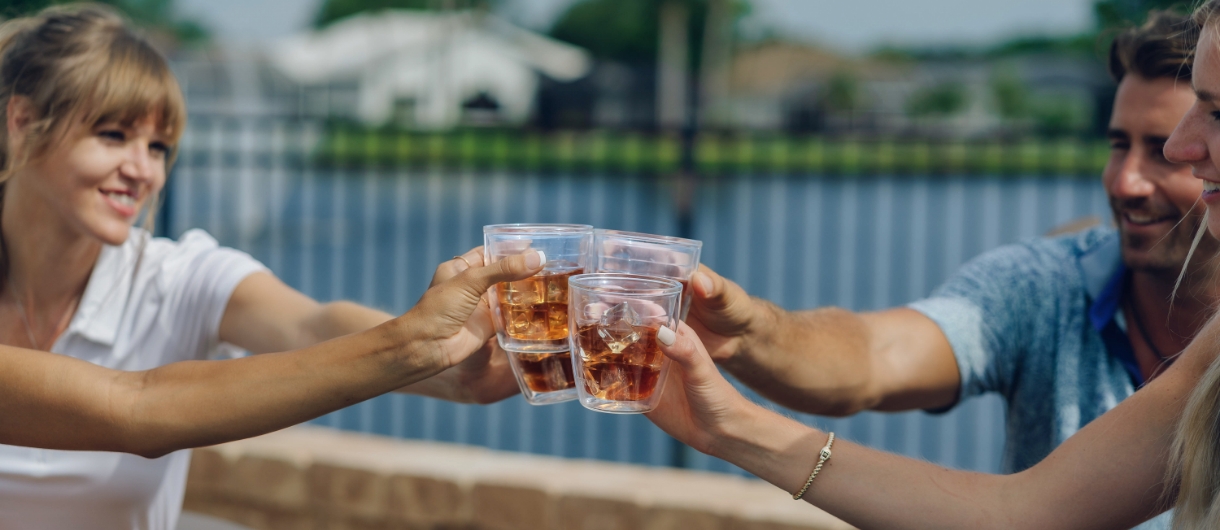 Enjoy drinks outdoors with 12oz insulated Tervis tumblers.