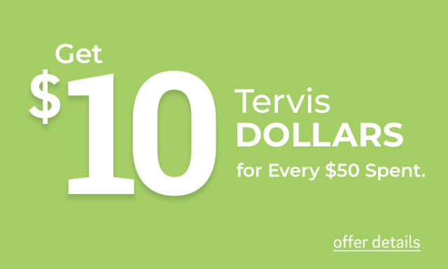 Get $10 Tervis Dollars for Every $50 Spent - click for details