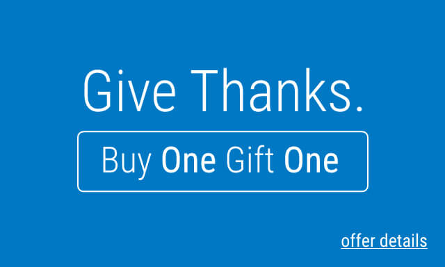 Give Thanks. Buy One, Give One. Click for Details